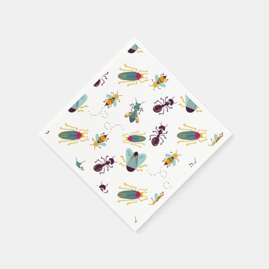 schattige insecteninsecten servetten (Hoek)