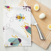 schattige insecteninsecten theedoek (Quarter Fold)