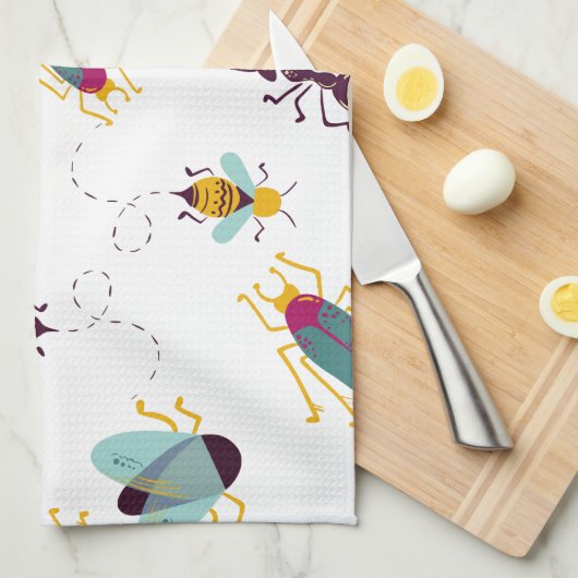 schattige insecteninsecten theedoek (Quarter Fold)