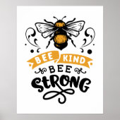 schattige inspirerend bijenkunst poster (Voorkant)