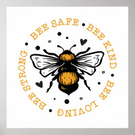schattige inspirerend bijenliefhebbers Poster