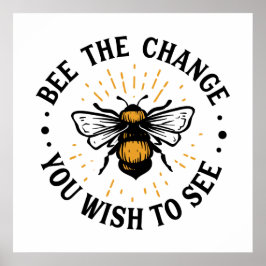 schattige inspirerend bijenliefhebbers woordkunst poster