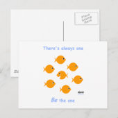 Schattige Inspirerend "Er is altijd één" Cartoon Briefkaart (Voorkant / Achterkant)