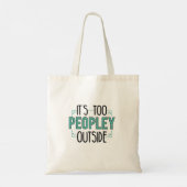 Schattige introvert Het is te veel mensen buiten Tote Bag (Achterkant)