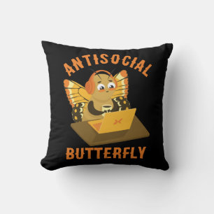 Schattige Introverte Esthetiek Antisociale Vlinder Kussen