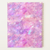 Schattige iriserende eenhoorn ombre glitter monogr planner (Achterkant)