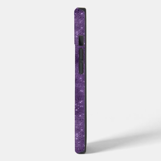 Schattige iriserende lavendel faux glitter monogra Case-Mate iPhone case (Achterkant / Links)