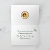 Schattige  Irish Angel & Blessing Kaart (Binnen)