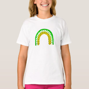 Schattige Irish Clover Green Rainbow Shirt voor ki