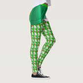 Schattige Irish Shamrock Dog Pop Mode Leggings (Rechts)