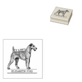 Schattige Irish Terrier Dog  Library Ex Libris Rubberstempel (Gestempeld)