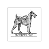 Schattige Irish Terrier Dog  Library Ex Libris Rubberstempel (Afrduk)