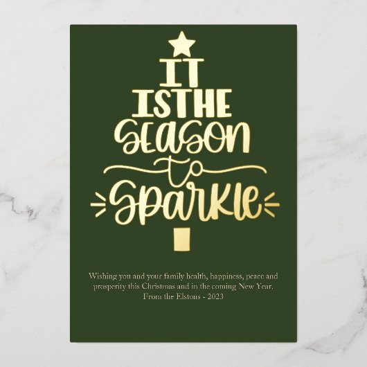 Schattige is het de seizoensfoto folie feestdagenkaart (Voorkant)