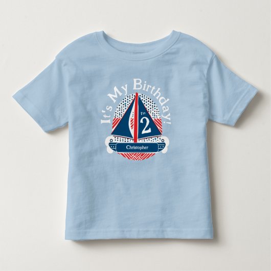 Schattige is het mijn verjaardagsjongen nautische kinder shirts (Voorkant)