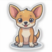 Schattige isometrische chihuahua, gezond en leuk, sticker (Voorkant)