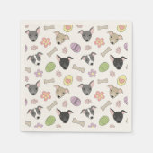 Schattige Italiaans Greyhound Dogs Paaseieren Patr Servet (Voorkant)