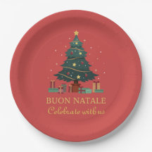 Schattige Italiaanse Buon Natale Aangepaste Boom