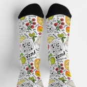 schattige Italiaanse pizzaliefhebbers betegeld Sokken (Top)