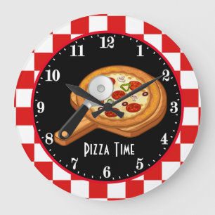 schattige Italiaanse pizzaliefhebbers decor Grote Klok