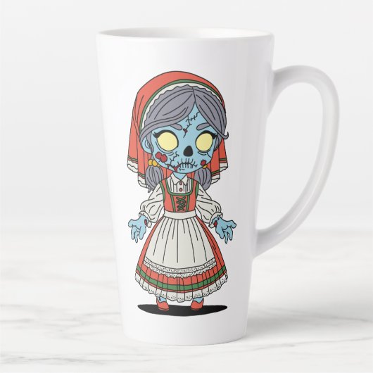 Schattige Italiaanse zombie Latte Mok (Rechts)