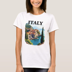 Schattige Italië Schilderachtig T-shirt aan zee