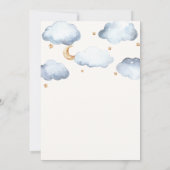 Schattige Ivoor Moon Stars Twinkle Twinkle Baby sh Kaart (Achterkant)