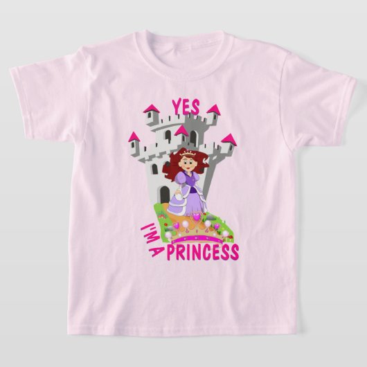 Schattige Ja, ik ben een prinses T-shirt (Laagn)
