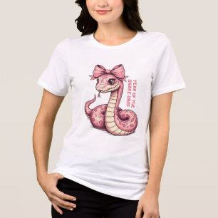 Schattige jaar van de slang 2025 chinese zodiako Tri-Blend shirt