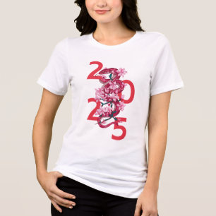 Schattige jaar van de slang 2025   chinese zodiako Tri-Blend shirt
