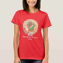 Schattige jaar van het dragon T shirt voor 2024