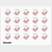 Schattige Jaar van het Varken 2019 Envelope Seal Ronde Sticker (Vel)