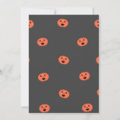 Schattige jaarlijkse Halloween pompoen feest uitno Kaart (Achterkant)