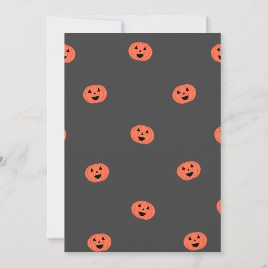 Schattige jaarlijkse Halloween pompoen feest uitno Kaart (Achterkant)