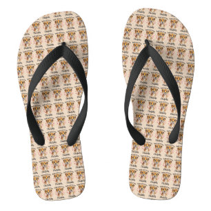Schattige Jachtluipaardliefhebber Natuurkunst met  Teenslippers