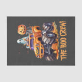 Schattige Jack o lantaarn Modern Monster Truck Hal Tissuepapier (Voorkant)