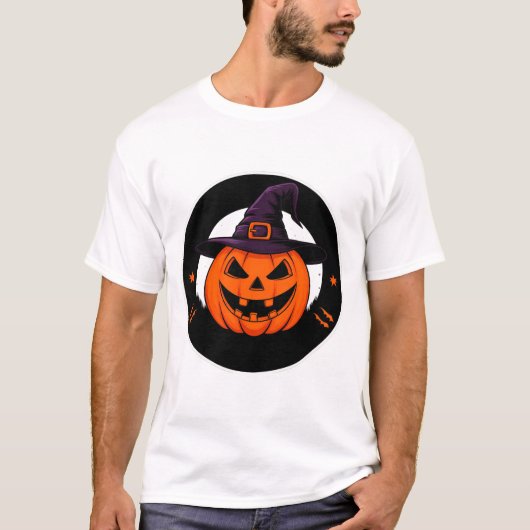 Schattige Jack O Lantern Heks Pompoen 🎃 T-shirt (Voorkant)