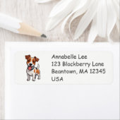 Schattige Jack Russel Terrier Etiket (Insitu)