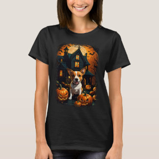 Schattige Jack Russell Een spookachtig spookhuis V T-shirt