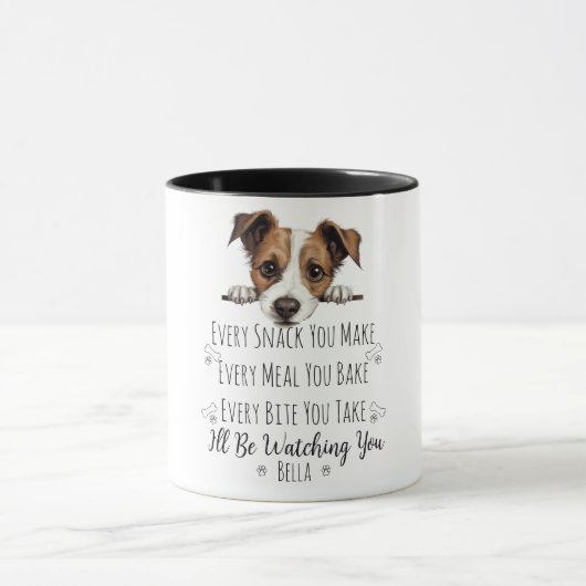 Schattige Jack Russell Hond Grappige Op Maat Gemaa Mok (Midden)