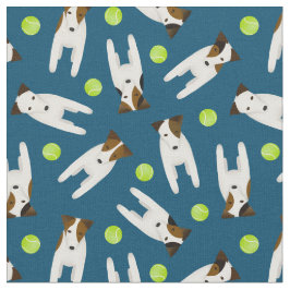 schattige Jack Russell honden met tennisballen elk Stof