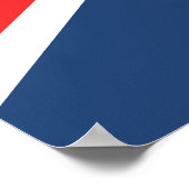 Schattige Jack Russell met een kroon en Union Jack Poster (Hoek)