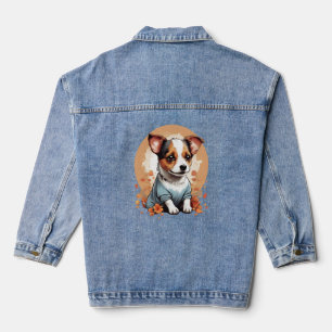 Schattige Jack Russell Puppy Denim Jacket