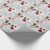 Schattige Jack Russell Puppy kerstcadeaus #2 Cadeaupapier (Hoek)