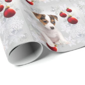 Schattige Jack Russell Puppy kerstcadeaus #2 Cadeaupapier (Rol Hoek)