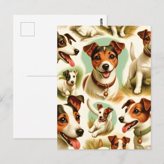 Schattige Jack Russell Terrier Briefkaart (Voorkant / Achterkant)
