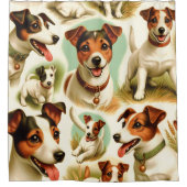  Schattige Jack Russell Terrier Douchegordijn (Voorkant)