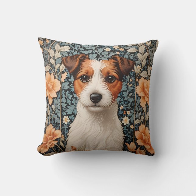 Schattige Jack Russell Terrier geïnspireerd door W Kussen (Voorkant)