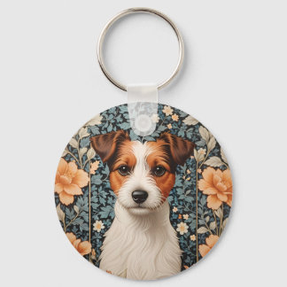 Schattige Jack Russell Terrier geïnspireerd door W Sleutelhanger