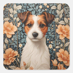 Schattige Jack Russell Terrier geïnspireerd door W Vierkante Sticker