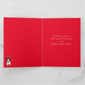 Schattige Jack Russell Terrier Hond Kerstman Santa Kaart (Binnen)